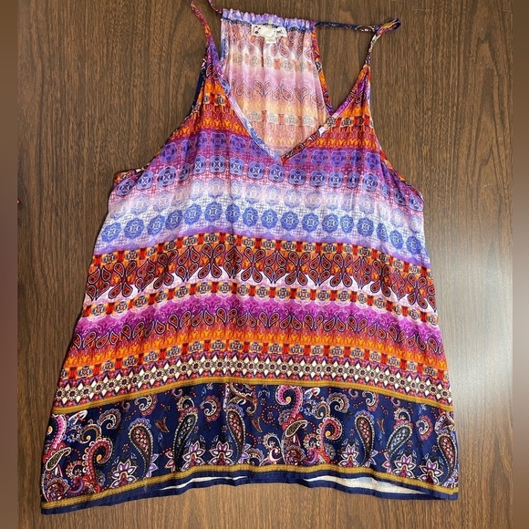 It Girl tank Multicolor Stripe Sz L - Picture 11 of 16